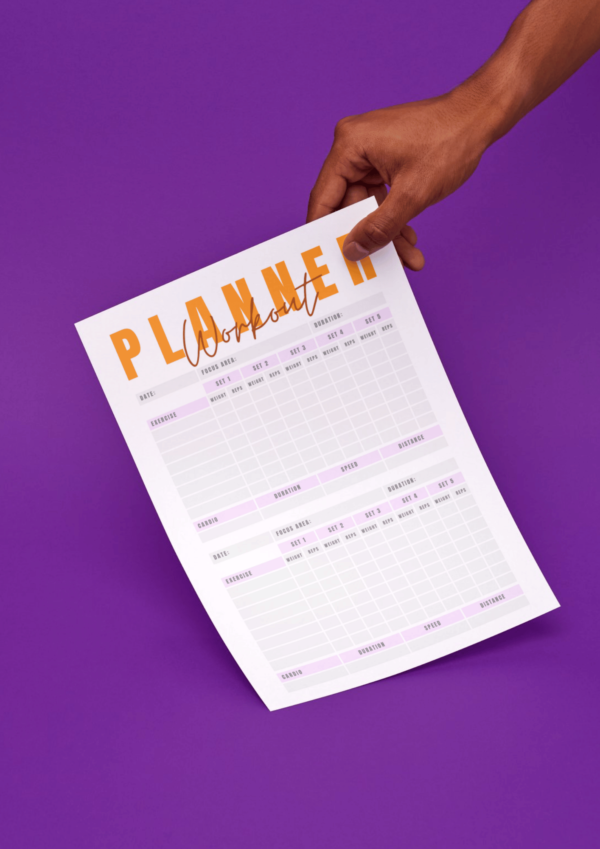 HerFitFlow Printable Workout Planner (One Page) - Image 2